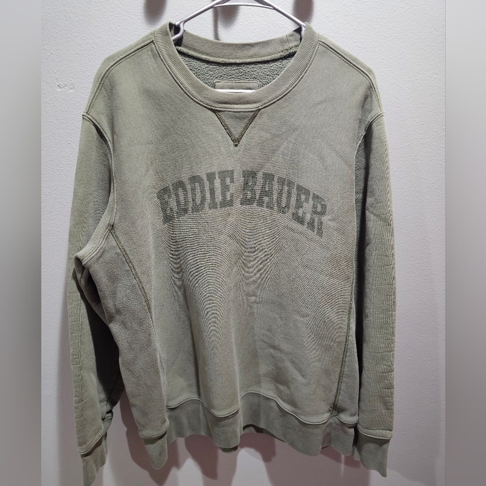 Bauer Men's Olive Crewneck Sweater Vintage 90's